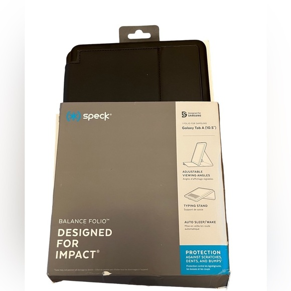 NEW! SAMSUNG GALAXY Speck Balance Folio Tab A 10.5 tablet black case cover NWT - Picture 1 of 6